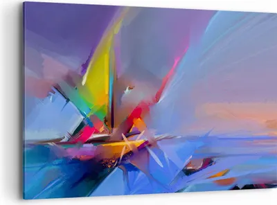 Produktbild von Bild auf Leinwand - Leinwandbild - Abstraktion modern - 100x70cm - Wand Bild - Wanddeko - Leinwanddruck - Bilder - Kunstdruck - Wanddekoration - Leinwand bilder - Wandkunst - AA100x70-4030