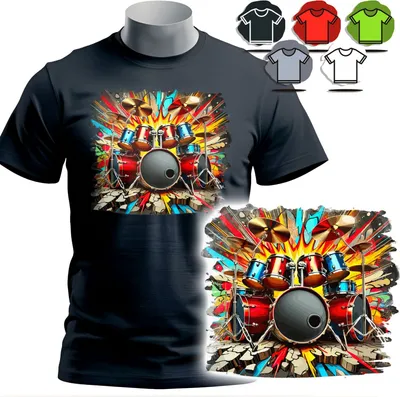 Immagine prodotto di Modelli di t-shirt da uomo da scegliere - Percussion Rock Metallica - M
