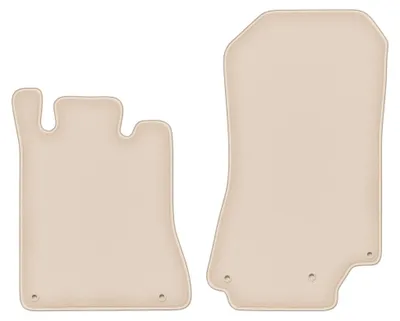 Image de Tapis avant en moquette pour Mercedes SL R129 1989-2001 (500 sl) – 2 pièces, beiges, sur mesure – Wielganizator FORTUNA