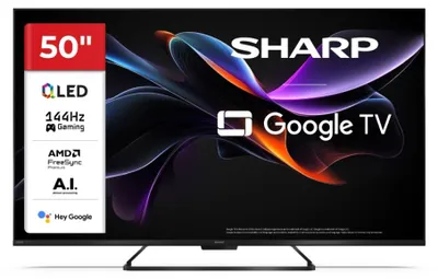 Zdjęcie produktu dla Sharp 50HR7265E, 127 cm (50"), 3840 x 2160 px, 4K Ultra HD, QLED, Wi-Fi, Czarny