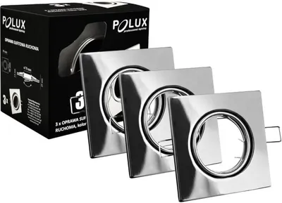 Obrázok produktu pre Sada 3 x OPIN GOLDLUX (Polux) halogénové pohyblivé svietidlo štvorcový kov chróm MR16 GU10