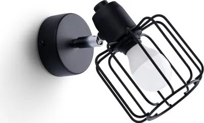 Produktbild von Wandleuchte BELUCI 1 schwarz 1xE14 10W Stahl 18x15x14cm Sollux Lighting
