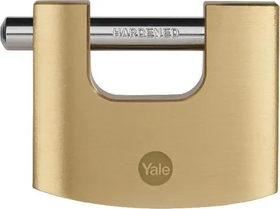 Produktbild von Yale Vorhängeschloss mit Schlüssel, 70mm, Messing, Stahlbügel, Schloss