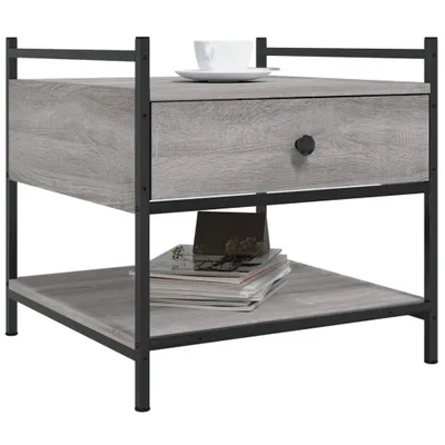 Produktbild von "Winter Sale" Couchtisch Grau Sonoma 50x50x50cm Holzwerkstoff - clorisNeu359386 - Couchtische
