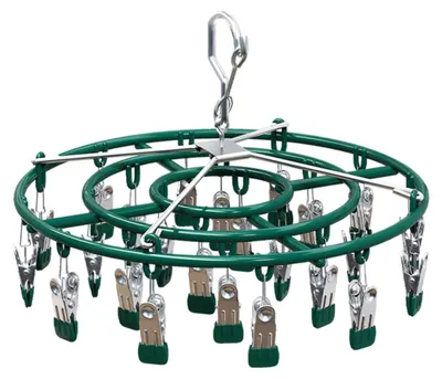 Immagine prodotto di INF Stendino rotante 360° acciaio e alluminio 24 mollette 27cm x33cm x33cm Verde
