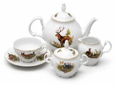 Produktbild von Bernadotte, Kaffeeservice, Jagdmotiv, Thun, 15-teilig, KI-generiertes Bild