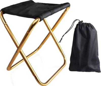 Produktbild von Klapphocker Camping Faltbar Leicht Tragbar Angelhocker Aluminium für Wandern und Reise und Garten mit Tasche belastbar bis 100 kg