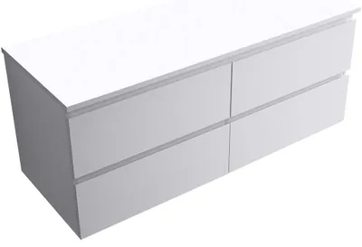 Immagine prodotto di CERANO - Mobile da bagno Carole + piano lavabo Navira Slim - 18 mm - bianco opaco - 120x49,8x46 cm