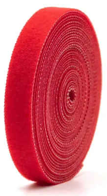 Zdjęcie produktu dla Taśma do wiązania roślin - Wielokrotnego użytku, z zapięciem na rzep - Nylon - 10 mm x 3 m - Do roślin i bambusowych palików - Czerwona