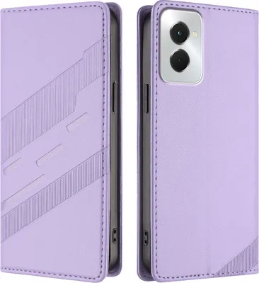 Produktbild von Hülle für Motorola Moto G Power 5G 2024, Kunstleder Brieftaschen Handyhülle mit Kartenfach und Standfunktion Violett