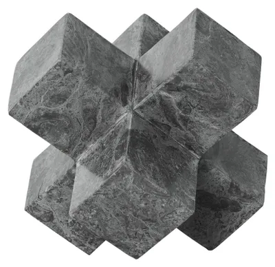 Productafbeelding van MUST Living Object Wavebreaker, zwart, 19x19x19 cm, zwart marmer
