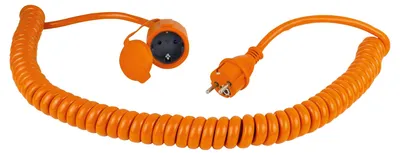 Obrázok produktu pre as-Schwabe 70415 Napájací kábel oranžový 5 m sieťová zástrčka typu E+F sieťová zástrčka typu F (70415)