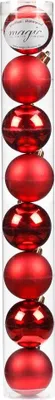 Produktbild von Kunststoff Weihnachtskugeln 8 Stk 6cm rot