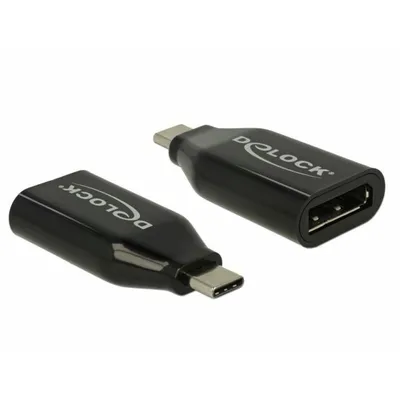 Produktbild von Delock Adapter USB Type-C Stecker zu DisplayPort  Buchse (DP Alt Mode) 4K 60 Hz