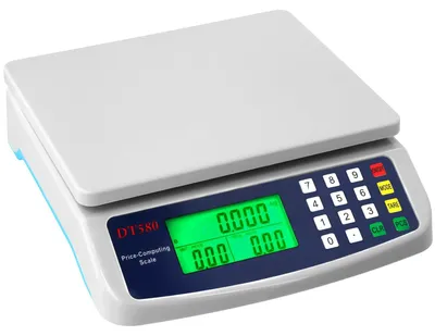 Küchenwaage 40 kg, digital, LCD-Display, ABS, weiß