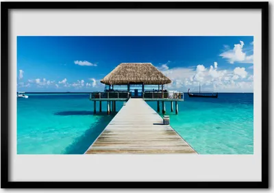 Produktbild von Bild 70x50 MDF-Rahmen Wandkunst Sea Bridge Architektur