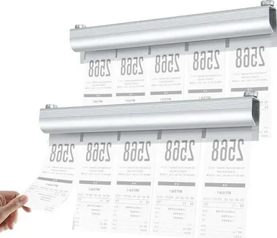 Produktbild von Selbstklebende Bonleiste 20 cm - Gastronomie-Bonhalter aus Aluminium - Kombinierbar für Küche und Bar - 2 Stück.