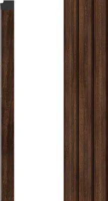 Obrázek produktu pro VOX lamelová stěna LINERIO – zakončovací lišta – R-TRIM – 3D MDF – 2,65 m x 18 – L-LINE – čokoládová
