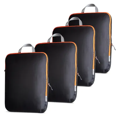 Produktbild von Koffer Organizer Set Kompressions-Packing Cubes, 4-teilig, Schwarz, für die Reise