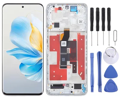 Immagine prodotto di Per Honor 100 Display completo LCD Frame Unità Touch Parte di ricambio Argento