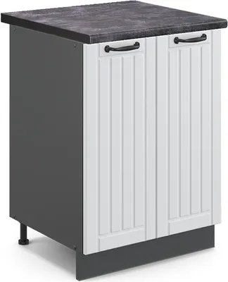 Produktbild von Küchenunterschrank Vicco Fame-Line Weiß Landhaus 60 cm , AP Anthrazit, Model 46107