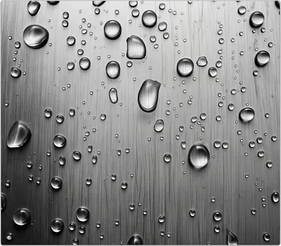 Produktbild von Spritzschutz Herdabdeckplatte Schneidebrett aus Glas Wassertropfen auf Metall 1-Teilig (60x52cm)