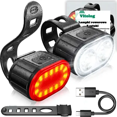 Obrázek produktu pro S2742x LED světlo na kolo přední zadní akumulátorové sada světel na kolo USB