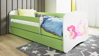 Immagine prodotto di Letto per bambini con ali 70x140, 80x160, 80x180 cm - set completo con cassetto e protezione anticaduta