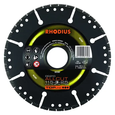 Produktbild von Rhodius Diamanttrennscheibe Allcut Ø 115 mm Bohrung 22,23 mm