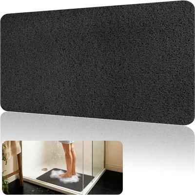 Productafbeelding van Antislip douchemat, zwart, 40 x 60 cm, PVC, voor in de douche