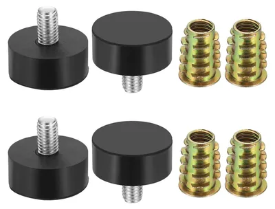 Obrázok produktu pre 4 kusy nastaviteľných nožičiek na nábytok s závitom M8 x 13 mm, rozmer 30 x 26 mm