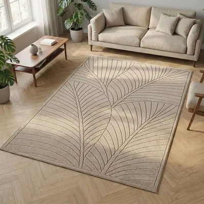 Image de Carpetsale24 Tapis d’Extérieur Design Boho Moderne Effet 3D Résistant aux UV Idéal pour Terrasse Salon et Cuisine, Taille: 140x200 cm