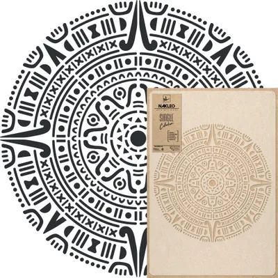 Produktbild von Wiederverwendbare Kunststoff Schablone // MANDALA AZTECA S