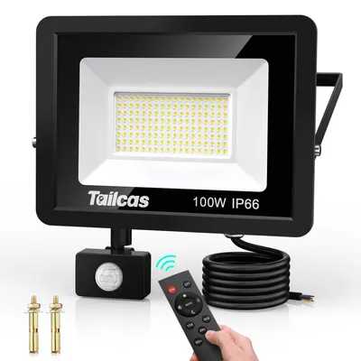 LED-Schijnwerfer 100W 9000lm kaltweiß IP66 mit Bewegungsmelder