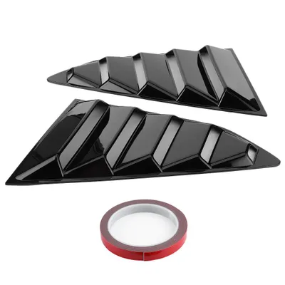 Image de Grilles d'aération noires brillantes pour les vitres latérales, adaptées à la Chevrolet Camaro 2016-2020