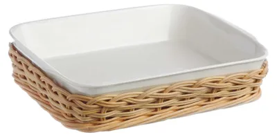 Zdjęcie produktu dla La Porcellana Bianca - Wiklinowy kosz na naczynie do zapiekania 23 cm Midollino