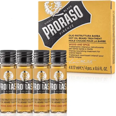 Zdjęcie produktu dla Proraso - Wood & Spice - Olejek Do Brody 4 X 17 ml