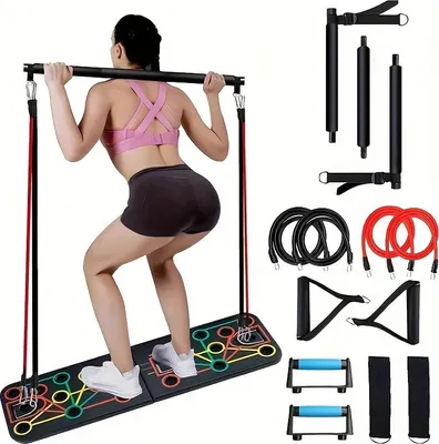Zdjęcie produktu dla Wielofunkcyjny zestaw do ćwiczeń z deską do pompek Trening całego ciała, trwała, wygodna, pomoc treningowa do efektywnych treningów w domu lub na siłowni