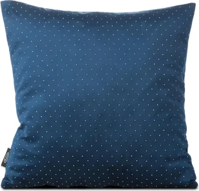 Image de Eurofirany | Taie d'oreiller - 45 x 45 cm - Bleu marine - Housse de coussin avec strass