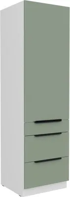 Obrázok produktu pre Potravinová skriňa so šuplíkmi LUNARA - šírka 60 cm, zelená / biela