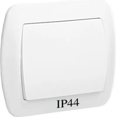 Produktbild von Kontakt-Simon AW1B/11, Kunststoff, Weiß, IP44, 250 V, 10 A, 92 mm