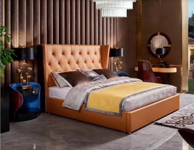 Produktbild von Bett Polster Design Luxus Doppel Hotel Betten Luxus Hotel 180x200 Chesterfield