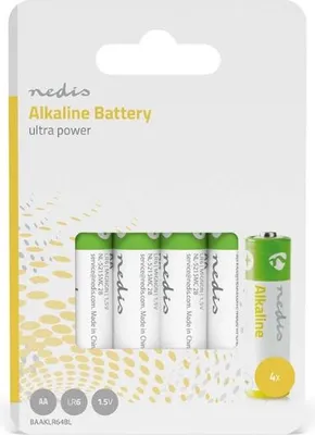 Obrázek produktu pro Alkalické baterie AA | 1,5 V DC | 4-Blistr