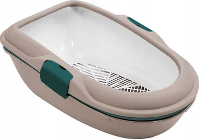 Produktbild von Zolux Furba Katzentoilette mit Sieb 39x59x22 Braun-grün