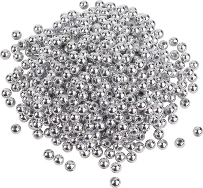 Produktbild von VBS XXL Wachsperlen, Ø 6 mm, 600 Stück Silber