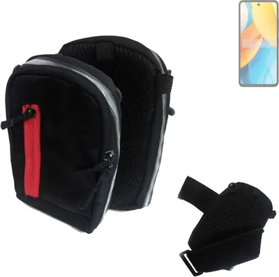 Produktbild von K-S-Trade Outdoor Gürteltasche Holster Umhängetasche kompatibel mit ZTE Axon 60 Lite schwarz Handy Tasche Case travelbag Schutz Hülle Handy Hülle