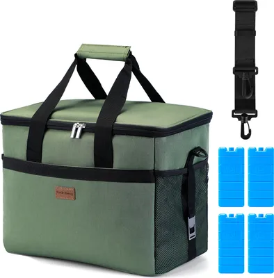 Produktbild von Packaway 4-lagige isolierte Kühltasche – Lunchtasche 30 Liter – Grün