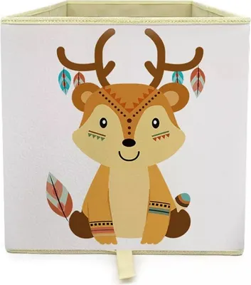 Produktbild von Stoffspielzeugkiste Hirsch Indianer