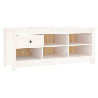 Obrázok produktu pre vidaXL Skriňa na topánky biela 110x38x45,5 cm Masívne borovicové drevo