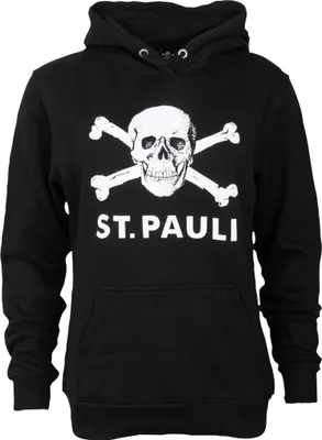 Produktbild von FC St. Pauli - Damen Kapuzenpullover Totenkopf - schwarz